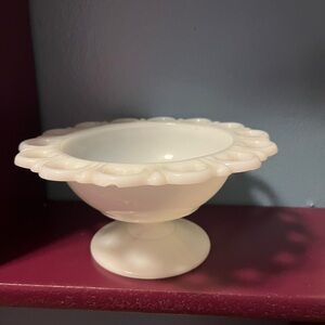 Elegant White Pedestal Bowl